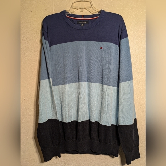 Tommy Hilfiger Men's Blue Sweater Size XXL Pre-owned - Picture 1 of 7
